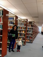 Giovanna, '19, RWS Scholar, studying at AOK with her son